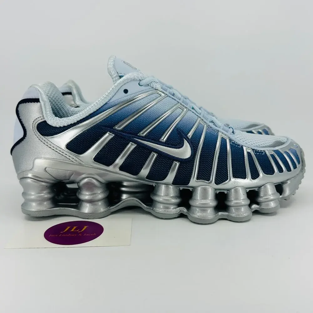 Nike Women's Shox TL Fade Blue Tint Metallic Silver Sneakers IH1336-403 Size 7.5